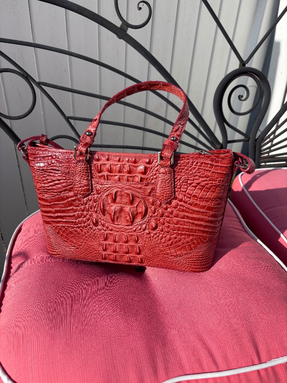 EUC Brahmin Melbourne Satchel and Matching Wallet in Beautiful Pecan - Picture 16 of 16